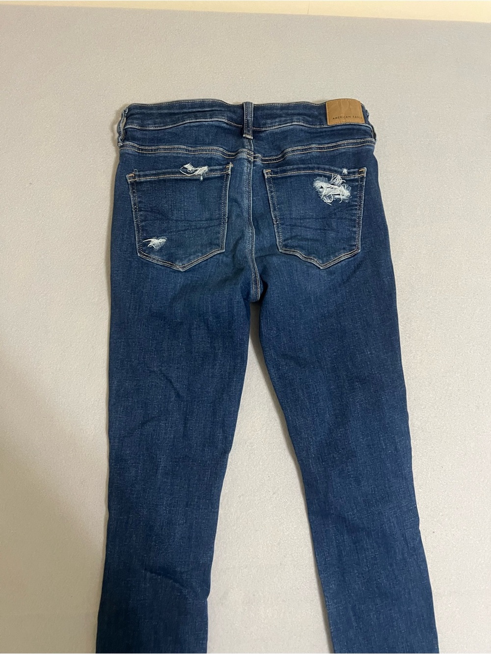 American Eagle Outfitters Dark Blue patched Ripped Skinny Jeans - Women's - Picture 5 of 6